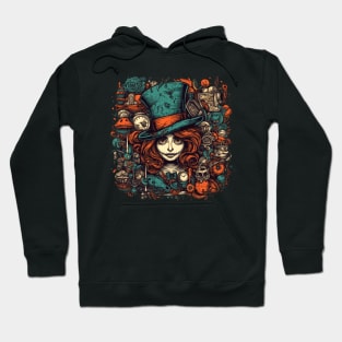 Hatter Woman with Red Hair Hoodie